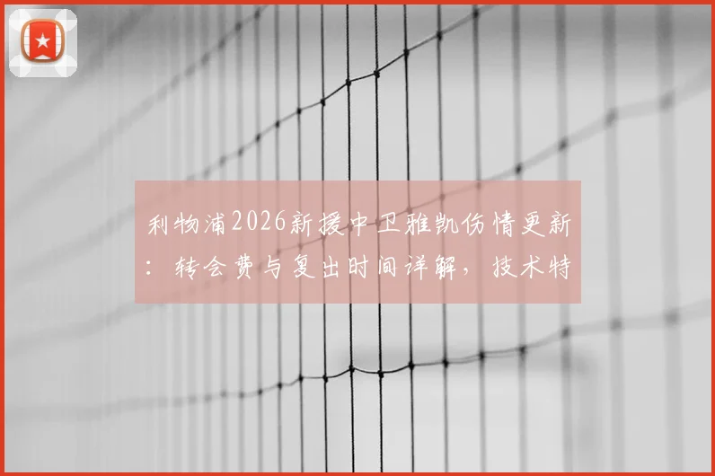 利物浦2026新援中卫雅凯伤情更新:转会费与复出时间详解,技术特点解析助力季前备战